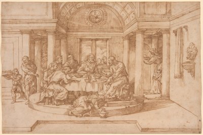 Kristus i fariséen Simons hus av Domenico Campagnola