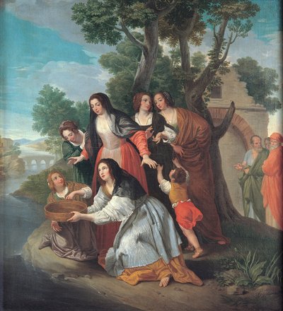 The Vestal Tuccia, andra hälften av 1700-talet. av Domenico Corvi