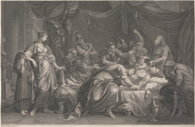 Andromache beklagar Hectors död av Domenico Cunego