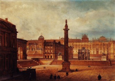 Sammansatt vy av Paris monument av Domenico Ferri