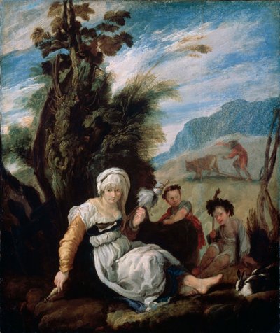 Adam och Eva, 1588 av Domenico Fetti or Feti