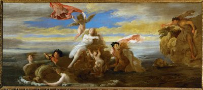 Galathea och Polyphemos (poppelträ) av Domenico Fetti