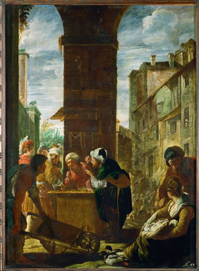 Liknelsen om den dyrbara pärlan Verkstadskopia efter ett förlorat original (poppelträ) av Domenico Fetti