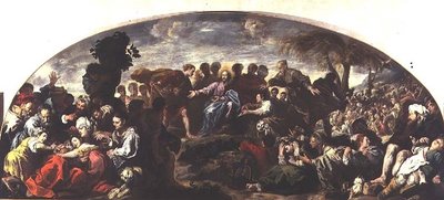 Utfodring av de femtusen av Domenico Fetti or Feti