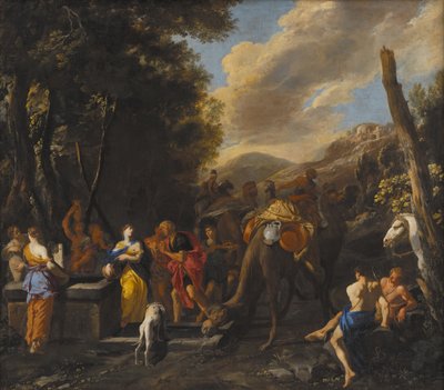 Rebecca och Eliezer vid brunnen av Domenico Gargiulo