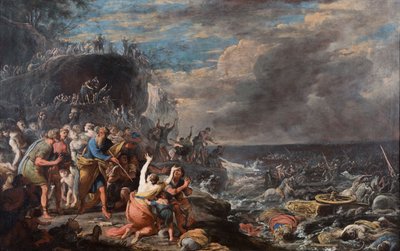 Israeliterna korsar Röda havet, mitten av 1600-talet.. av Domenico Gargiulo