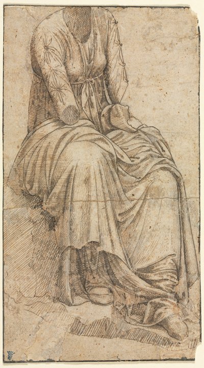Kopia av en romersk staty av en sittande kvinna, andra hälften av 1400-talet. av Domenico Ghirlandaio