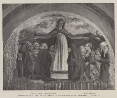 Fresco upptäckt i Church of the Ognissanti, Florens av Domenico Ghirlandaio