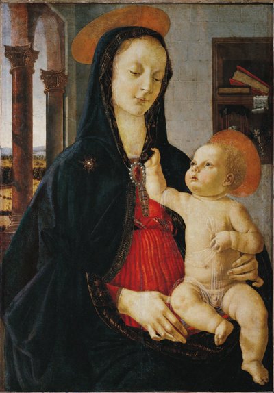 Madonna med barn... av Domenico Ghirlandaio