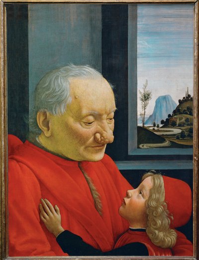 Porträtt av en gammal man och en ung pojke - ... av Domenico Ghirlandaio