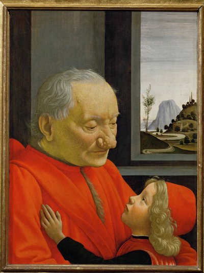 Porträtt av en gammal man och en ung pojke - ... av Domenico Ghirlandaio