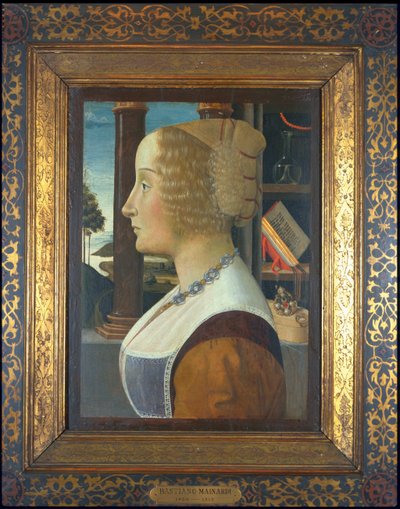 Porträtt av en kvinna, ca 1490 (tempera på panel) av Domenico Ghirlandaio