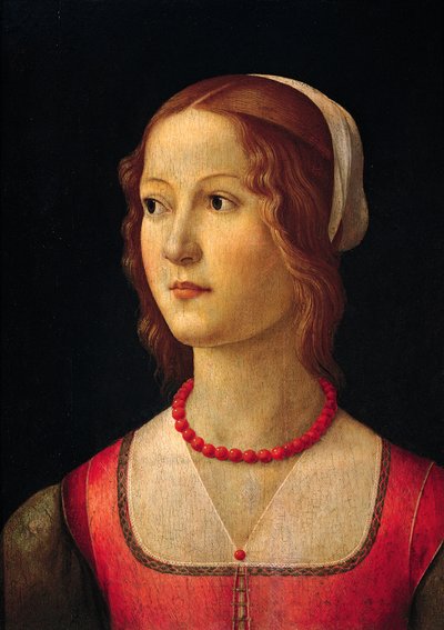 Porträtt av ung flicka av Domenico Ghirlandaio (1449-1494), cirka 1485 av Domenico Ghirlandaio