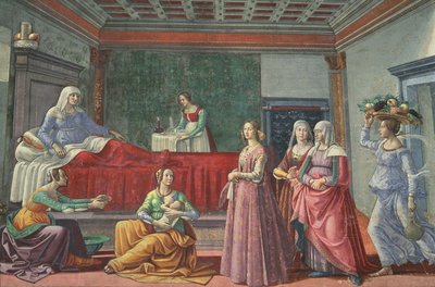 Johannes Döparens födelse av Domenico Ghirlandaio