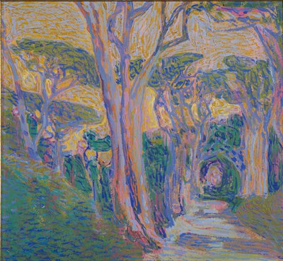 Tallskog i Portofino, ca 1920 av Domenico Guerello