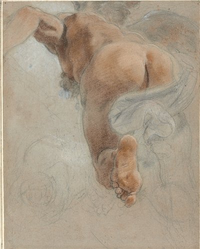 Studie för den allegoriska figuren av jordisk harmoni av Domenico Maria Canuti