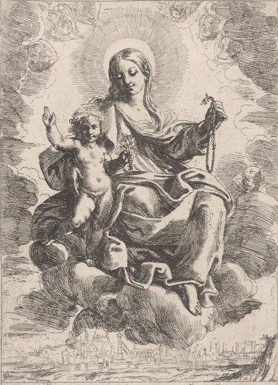 Rosenkransens jungfru, 1645-84. av Domenico Maria Canuti