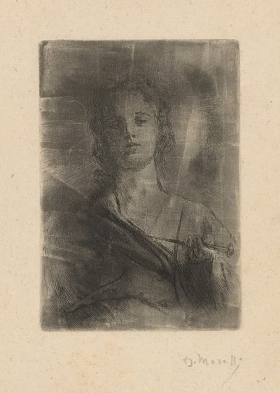 Personifiering av gravyr av Domenico Morelli