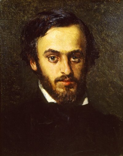 Porträtt av Emilio Villari 1836-1904, 1855-1858. av Domenico Morelli