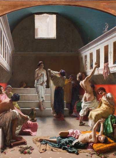 Pompejis bad - Peinture de Domenico Morelli (1826-1901) av Domenico Morelli
