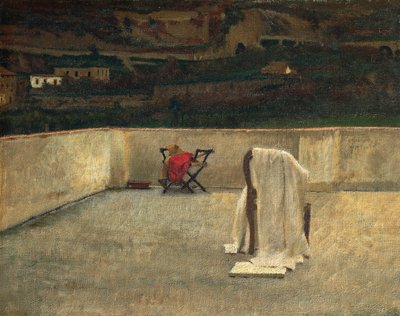 Terrassen, av Domenico Morelli, olja på duk av Domenico Morelli