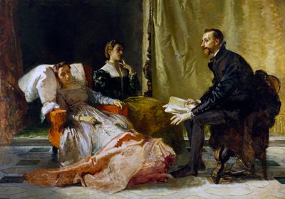 Torquato Tasso (1544-1595) läser Jerusalem levererat till Eleonora d