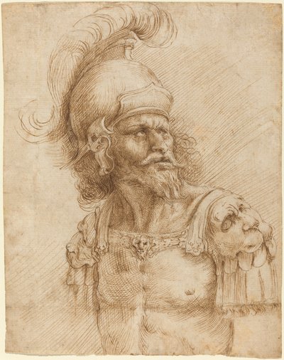 En hjälmförsedd soldat av Domenico Peruzzini