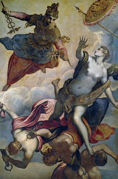 "" Allegorie de la prosperite "" (Välståndet) Peinture de Domenico Tintoretto dit le Tintoret (1560-1635) Slutet av 1500-talet Dim 207x140 cm Pradomuseet, Madrid av Domenico Robusti Tintoretto