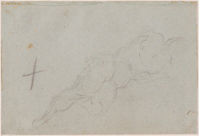 En kvinnlig naken [verso] av Domenico Tintoretto