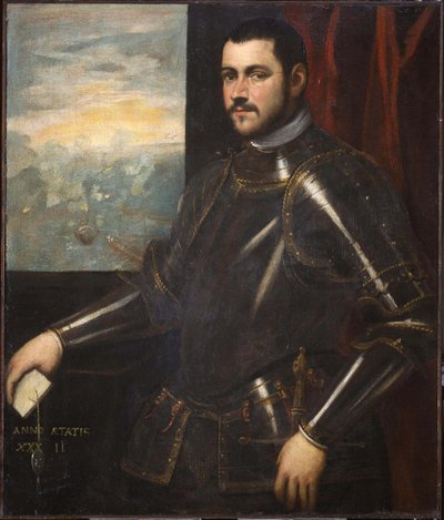 Porträtt av en venetiansk amiral, 1500-talet. av Domenico, Tintoretto