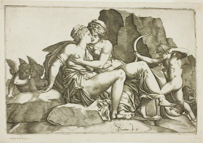 Jupiter och Callisto av Domenico Vito