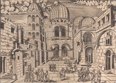Heliga gravens kyrka, Jerusalem, ca. 1546. av Domenico dalle Greche