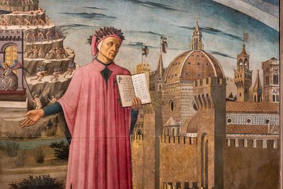 Dante Alighieris gudomliga komedi av Domenico di Michelino