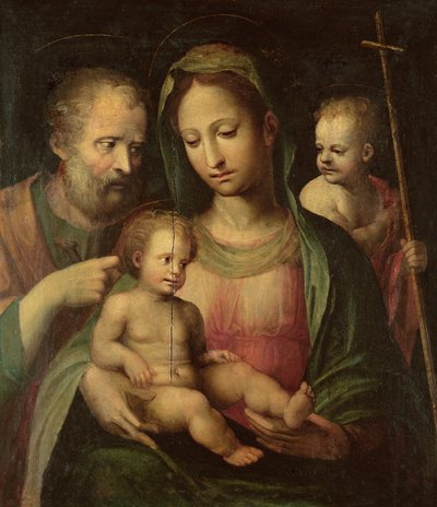 Den heliga familjen med Saint John av Domenico di Pace Beccafumi  