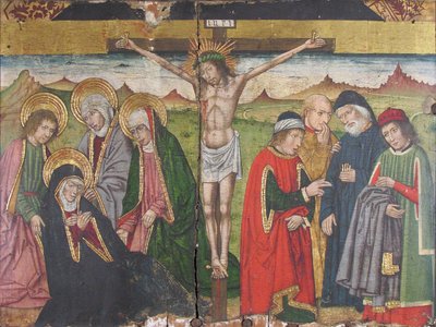 Panel med The Crucifixion från Retable, 1400-talet. av Domingo Ram