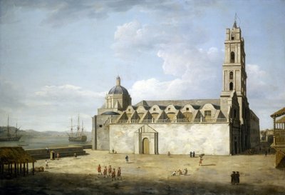 Katedralen i Havanna (Kuba), augusti och september 1762. Olja på duk, utförd strax efter britternas intagande av staden 1762, av Dominic Serres (1722-1793). av Dominic Serres