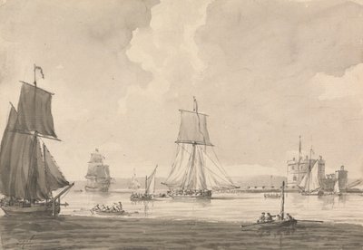 Frakt i Southampton Water, utanför Calshott Castle av Dominic Serres