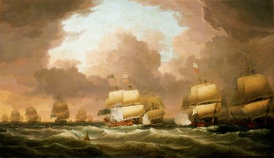 Slaget vid Quiberon Bay den 20 november 1759 av Dominic Serres