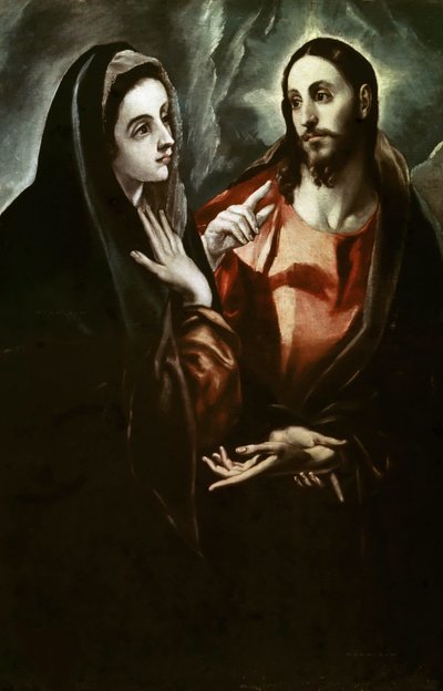 Kristus tar avsked från sin moder, ca. 1600. av Dominico El Greco