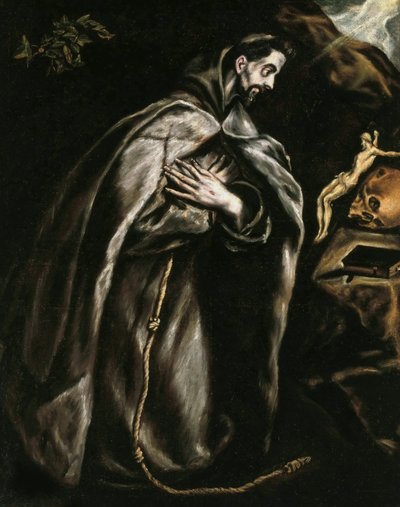 Saint Francis ber, ca 1595. av Dominico El Greco