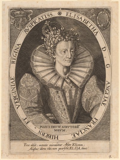 drottning Elizabeth av Dominicus Custos after Crispijn de Passe I