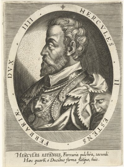 Ercole II dEste 1508-1559, hertig av Ferrara, Modena och Reggio, ca. 1600 av Dominicus or Custodis Custos