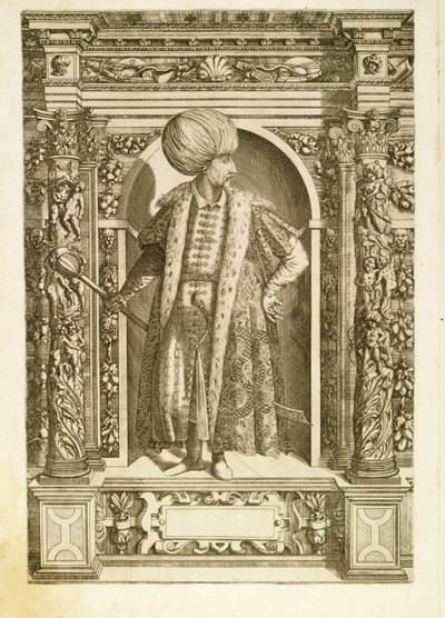 Sultan Suleiman I den magnifika, 1601 av Dominicus or Custodis Custos