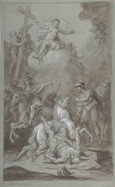 The Conversion of St. Paul recto, The Execution of the Prisoner verso, 1700-tidigt 1800-tal. av Dominik Kindermann