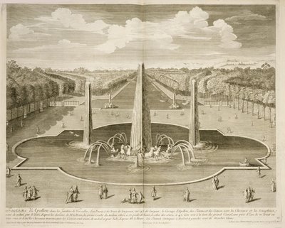 Apollons fontän i trädgårdarna i Versailles av Dominique (after) Girard