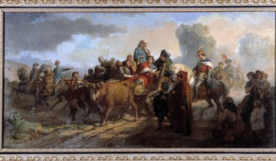 Karl VIs (1368-1422) galenskap. Målning av Antoine Dominique Magaud (1817-1899) Olja på duk cm 111x221 Samling P. Dumon obligatoriskt omnämnande: Collection fondation regards de provence Marseille av Dominique Magaud