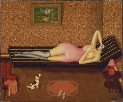 Sommar Siesta kvinna ljuger, 1933. av Dominique Peyronnet