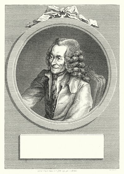 Voltaire, fransk upplysningsskribent och filosof (gravyr) av Dominique Vivant (after) Denon