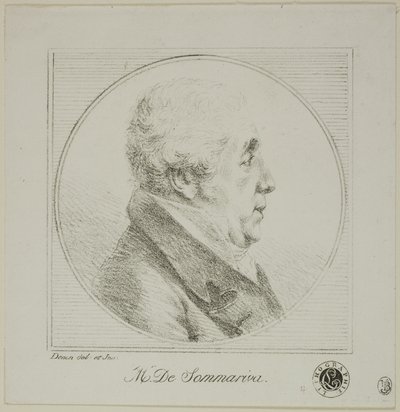 Profil Porträtt av Monsieur de Sommariva av Dominique Vivant Denon