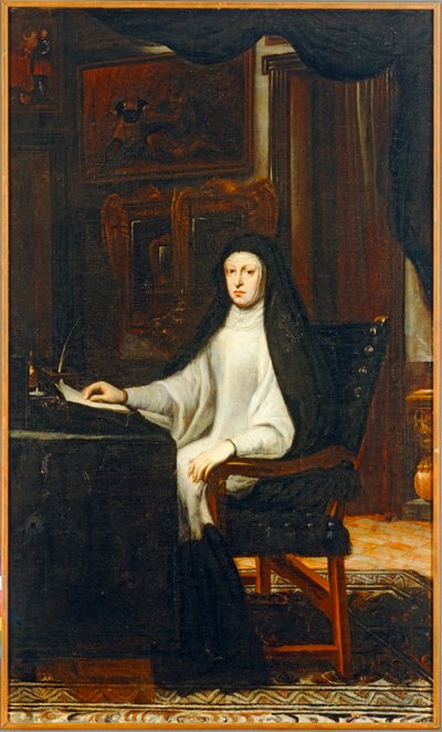 Marianne av Österrike, dotter till Ferdinand III, hustru till Felipe IV, hennes farbror ... av Don Juan Carreno de Miranda